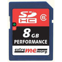 Extrememory SDHC Performance, 8 GB (EXMESDHC08GC6)